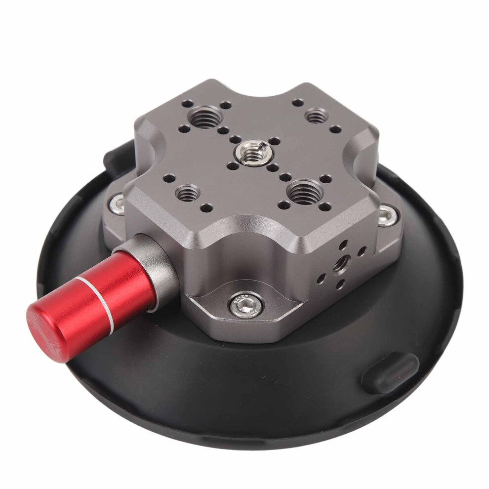4.7 Inch Suction Cup Camera Mount Aluminum Alloy Silicone Camera Metal Car Mount With 1/4 3/8 Inch Screw Hole Compatible With Action Camera Slr 3700662857932