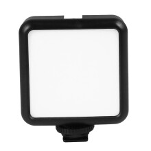 Mini LED-videolamp, helder, universeel compatibel met RGB LED-verlichting voor camera's, geschikt voor buitenfotografie.