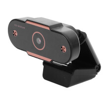 Webcam USB Orange com transmissão ao vivo em alta definição 1080P 2K, compatível com videoconferências e aulas online.