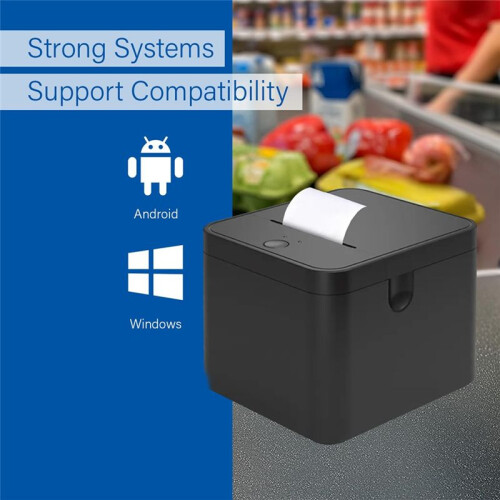 Thermal Receipt Printer,High-Speed 90mm/S,USB/BT Connectivity,ESC/POS Compatible,for Windows//IOS/Android EU Plug 2