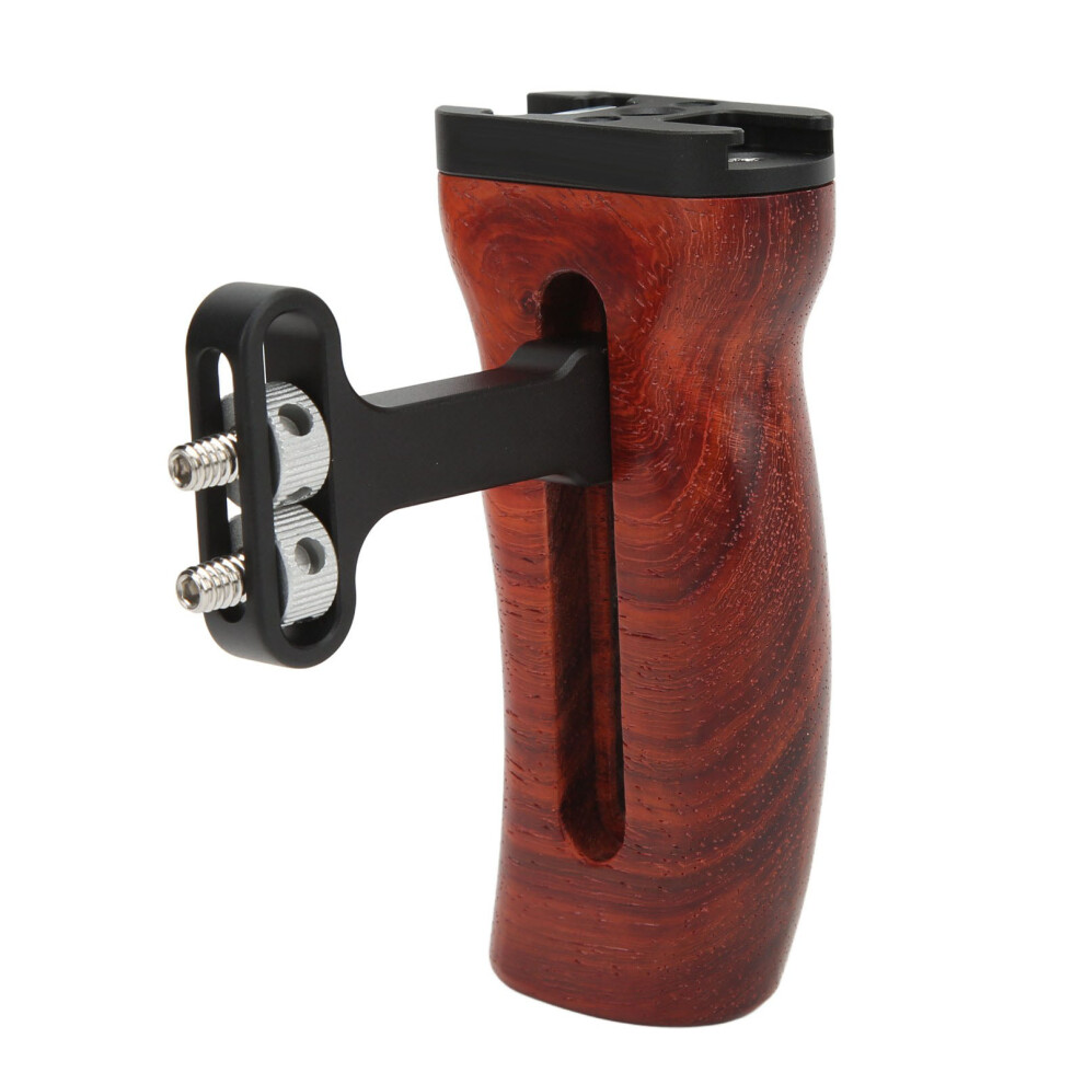 Camera Cage Side Handle Universal Wooden Side Handle Adjustable With Cold Shoe Mount Built In Wrench 3890580206117