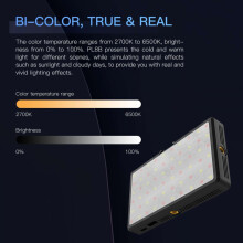 Kompakte LED-Videoleuchte (2700K–6500K), dimmbar, 27 Lichteffekte, Blitzschuhanschluss, magnetische Rückseite, App-Steuerung
