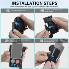 Adjustable Magnetic Mount Dual-Claw Connector Foldable Desktop Base Cold Shoe Mount and Stable for Osmo Pocket 3
