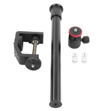 C-klem bureauhouder voor camera met verstelbare verlengstang met 1/4 inch schroefgat, compatibel met camera's