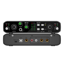 Audio-Interface mit Mikrofon, 48-V-Vorverstärker, 32-Bit/384-KHz-Auflösung für E-Gitarre, Live-Auftritte, Professionelle Studioaufnahmen und Gesang