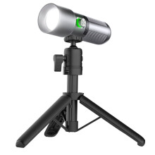 RGB 7500mAh Photography Flashlight 10W with Desk Tripod Stand, 20 Gobo Filters, 6300K CRI95+,for Studio Video Shoot
