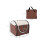 Folding Fabric Soft Pet Crate, 46Lx36Wx41H cm - Brown 3