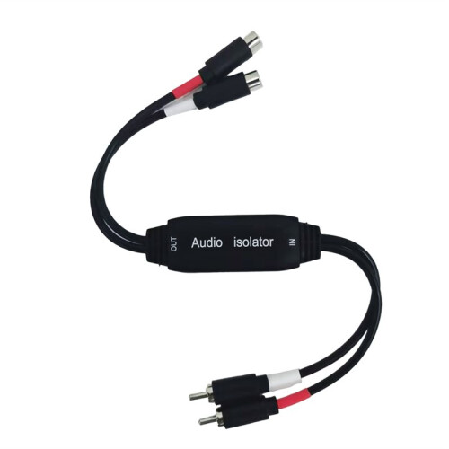 2 CH for RCA Ground Loop Noise Isolator - Stereo Hum Suppressor,Anti-Interference Filter for Car/Home Audio Systems