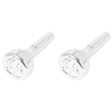 2X B Flat Cornet Mouthpiece Silver Plated Mouthpiece Brass 4B Mouthpiece Brass Instrument Accessories