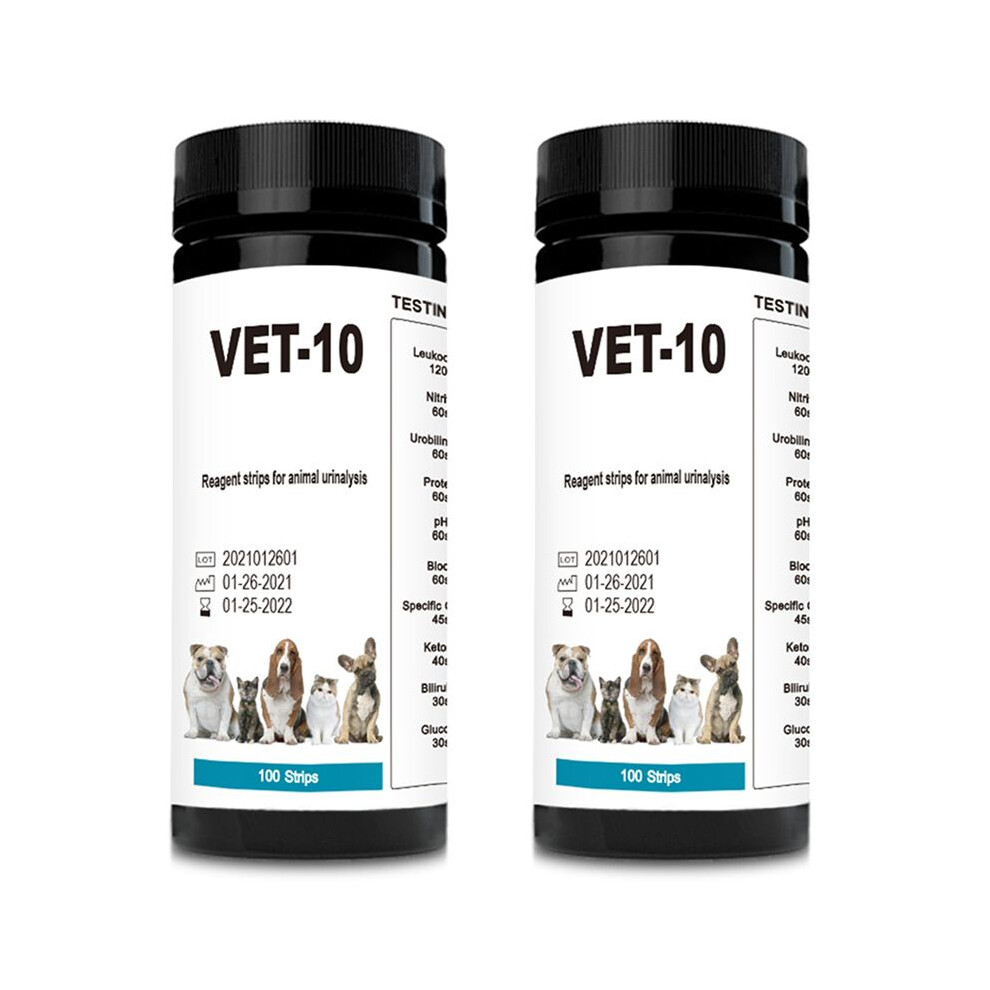 Pet Urine Testing Strips, 200 Urinalysis Parameter Tests for Dogs,Cats,Vets, Accurate Testing for Veterinarians