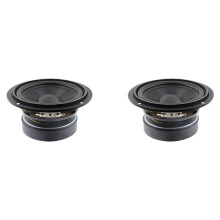 2X Sistema de Sonido Estéreo Universal de 4,5 Pulgadas con Altavoz Redondo de 25 W, Accesorios de Audio Premium, Altavoz de Rango Medio.