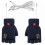 (Navy Blue)Winter Usb Electric Heated Mitten Rechargeable Gloves Full & Half Finger Warmer 2