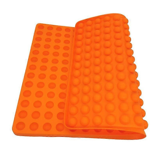 (Orange) Silicone Baking Mat - 1cm With Knobs For Making Dog Snacks 1