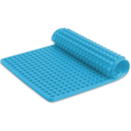 (Blue) Silicone Baking Mat - 1cm With Knobs For Making Dog Snacks 1