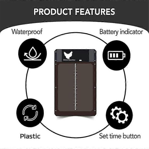 Automatic Chicken Coop Door Light-sensitive Automatic Door Chicken Pets Door 2