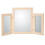 Large Self Standing Dressing Table Mirror- Oak Effect 5