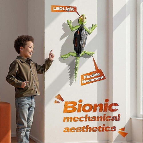 (chameleon)Wall Crawler Gecko, Rechargeable Remote Control Robot Toy, Climbs Walls, Wall 1