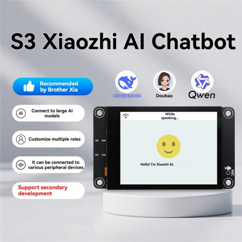 Placa de Desenvolvimento para Robô de Bate-Papo com IA ESP32-S3, Tela TFT LCD de 2,8 Polegadas com Wi-Fi e , com Alto-Falante para DeepSeek 1