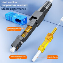 10 Stuks SC-UPC Glasvezel Snelmontageconnectoren Glasvezel Snelconnectoren voor 2 mm X 3 mm Vlindervezelkabel