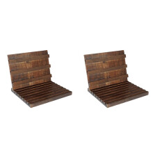 2X Münzständer, Münzhalter, Massivholz-Holzständer für 60 Münzen, Münzvitrine, Challenge-Münzhalter