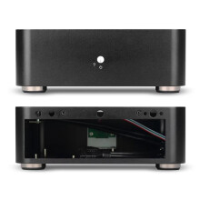 All Aluminum Chassis HTPC Case ITX Cases Computer Gaming PC Desktop Case with 8Pin Power Supply PSU Black