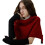 (black)Women's Solid Color Knit Button Shawl Soft Warm Cape Coat with Slit Design Versatile Scarf for Fall Winter 5