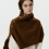 (black)Women's Solid Color Knit Button Shawl Soft Warm Cape Coat with Slit Design Versatile Scarf for Fall Winter 11