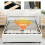 Homcom (Cream) HOMCOM Double Bed Frame with Storage and Adjustable Velvet Headboard 6