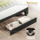 Homcom (Black) HOMCOM Double Bed Frame with Storage and Adjustable Velvet Headboard 7