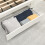 Homcom (Cream) HOMCOM Double Bed Frame with Storage and Adjustable Velvet Headboard 9