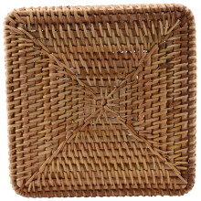 2X Hand-Woven Wicker Straw Storage Basket Portable Four Compartment Classification Storage Fruit Basket Home Storage C