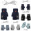 (Navy Blue)Winter Usb Electric Heated Mitten Rechargeable Gloves Full & Half Finger Warmer 1