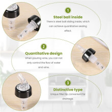 4 Pcs 1Oz Automatic Measured Bottle Pourer - Spirit Measure Pourer Drinks Wine Cocktail Dispenser Home Bar Tools