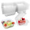 100Pcs Single Individual Cake Slice Boxes Dessert Containers Cheesecake Boxes Stackable Square Boxes Clear Food Boxes 9