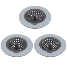 3X Silicone Kitchen Sink Stopper Plug for Bath Drain Drainer Strainer Basin Water Rubber Sink Filter Cover