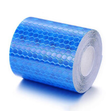 (Blue) Car Reflective Safety Warning Sticker, Reflective Protective Strip Film for Night Driving Safety, Fits Doors Bumpers, 2 Rolls