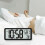 2X Square Wall Clock Series, 13.8Inch Large Digital Jumbo Alarm Clock, LCD Display, Multi-Functional Upscale Desk Black 2