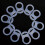 20 Pcs Button Silicone Ring Mam Pacifier Holder Mannequin Clip Adapter Transparent 3