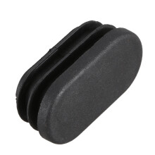 Oval Table Chair Leg Tube Pipe Insert End Cap 40mm x 20mm 40Pcs Black