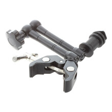 2X 11 Inch Friction Articulating Magic Arm + Super Clamp Crab Plier Clip for DSLR