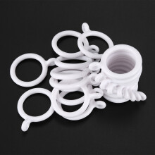 100X White 25mm Inner Plastic Curtain Rings