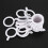 100X White 25mm Inner Plastic Curtain Rings 3