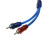 2pcs 5M 2 Rca to 2 Rca Plug Car Stereo Audio Copper Cable System Amplifier Braided 5