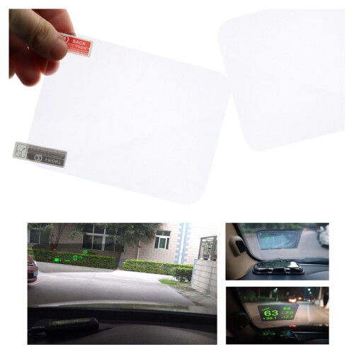 2X   Display HUD Film Protective Reflective Screen Transparent 15x13cm