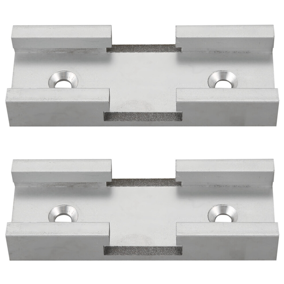 2Pcs 80Mm T-Track Connector T-Slot Miter Track Jig Fixture Slot Connector For Router Table 6032340272032