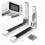 2X Support Frame Steel Foldable Stretch Shelf Rack Microwave Oven Wall Mount Bracket Stainless Silver 3