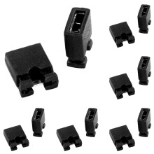 400Pcs DVD HDD PC Mainboard PCB Plugs Jumper Caps 2-Pin