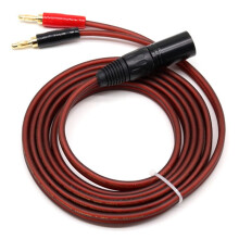 2X Câble Haut-Parleur XLR Vers Banane, Câble Audio XLR 3 Broches Mâle Vers Double Fiche Banane, Prise 4 mm Plaquée or Vers XLR3 Pro HiFi
