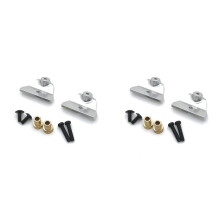 2X Schokdemperbeugel Vooraan voor MNMODEL 1/12 MN82 LC79 MN78 Afstandsbediening Auto-Onderdelen Metaal Upgrade Zilver