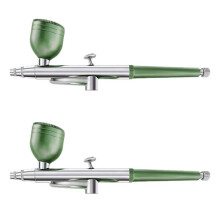 2X Aérographe Portable à Action Unique, Buses de 0,3 mm, Stylo Aérographe pour Modèle de Gâteau, Peinture de Voiture, Beauté, Jet D'Encre, Vert